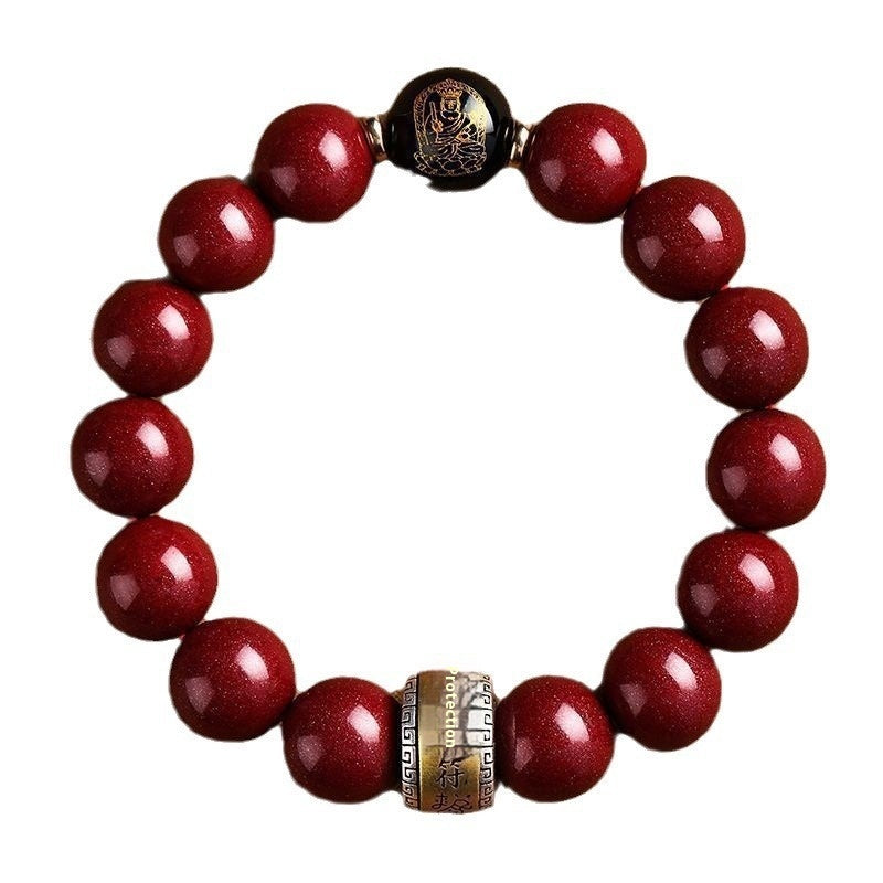 Purple Gold Sand Bracelet Eight Patron Saints Buddha Beads Lucky Bracelet
